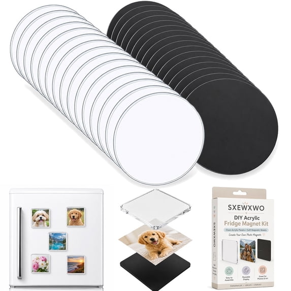 Custom Assembly Kit DIY Clear Acrylic Fridge Magnet Kit, Custom Magnets for Photo ...