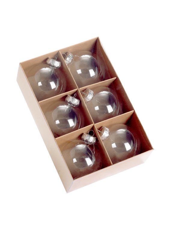 DIY Clear Plastic Fillable Balls Ornament, Christmas Balls for Christmas, Halloween, Birthday, Wedding Decor, Crafts Decorations (60 mm/80mm)