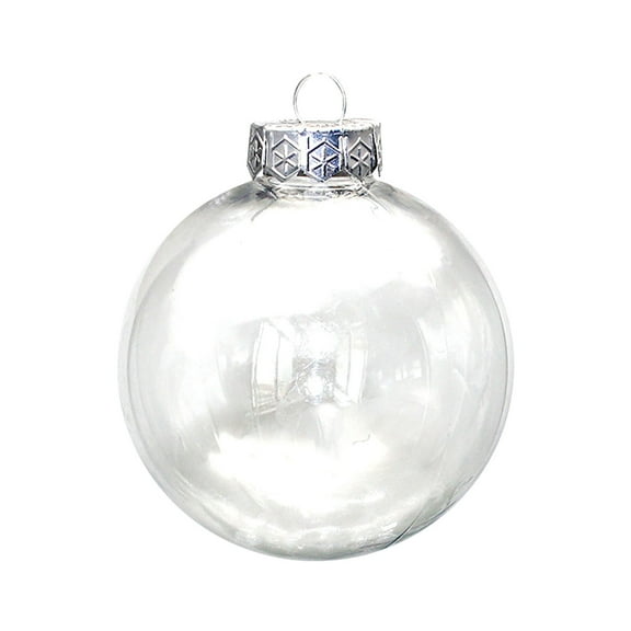 DIY Clear Plastic Fillable Balls Ornament, Transparent OrnamentsShatterproof Christmas Craft Balls for Christmas, Halloween, Birthday, Wedding, Home Decor, DIY Crafts Decorations