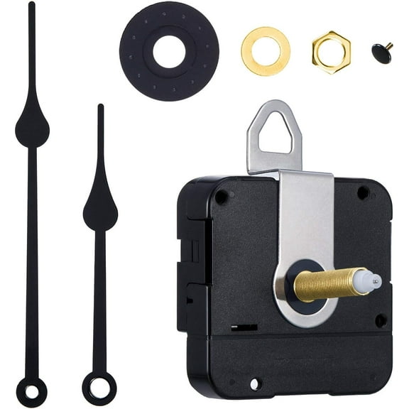 Quartz Clock Movement Repair Kit, Battery Operated Motor for Wall Clocks, Suitable for 4/5 Inch Maximum Dial Thickness with High Torque