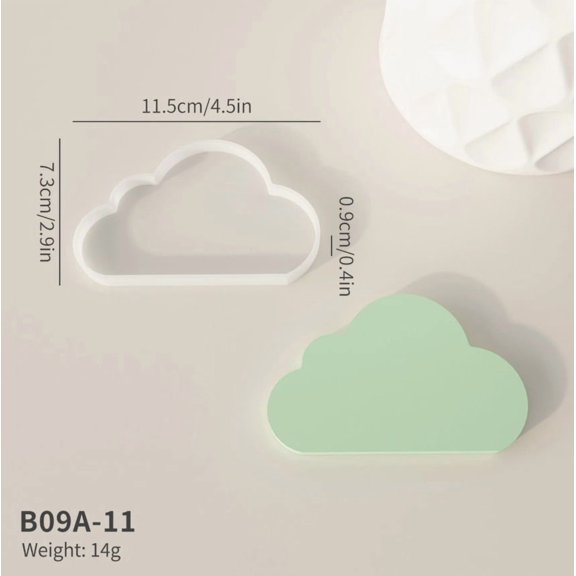 DIY Cloud Shape Silicone Mold for Resin Casting - Perfect for Coaster Making and Home Decor
