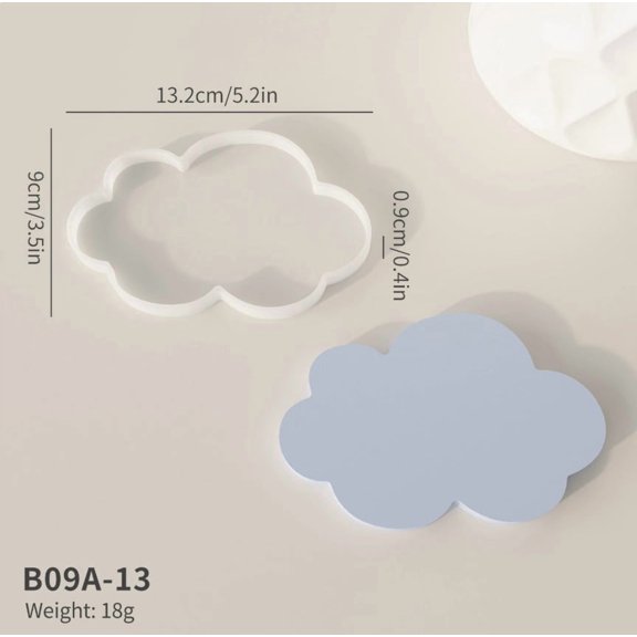 DIY Cloud Shape Silicone Mold for Resin Casting - Perfect for Coaster Making and Home Decor