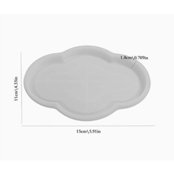 DIY Cloud-Shaped Silicone Mold for Resin Coasters and Storage Trays - Flexible Reusable Casting Mold for Creative Home Decor Projects
