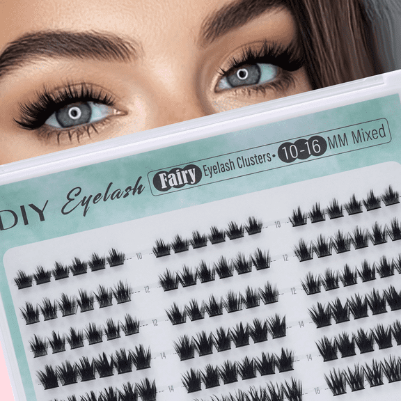 DIY Cluster Lashes , 108 Clusters Mixed Length 10ā16mm, Reusable Individual Lash Extensions, Natural Wispy Volume, Easy Apply at Home