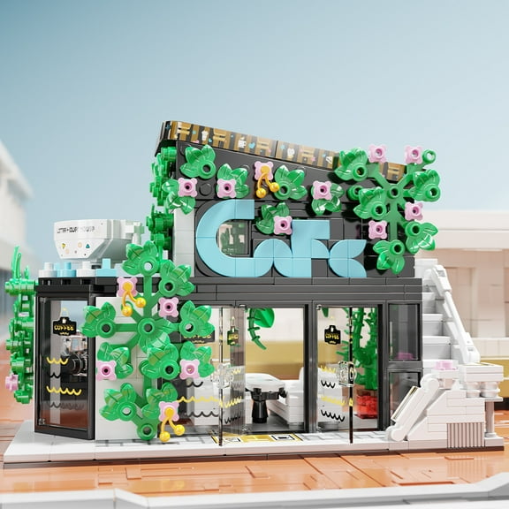 DIY Coffee Flower House Model  Miniature Caf Garden Building Kit with Cozy Lights & Display Dcor