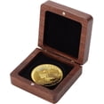 thumbnail image 1 of DIY Coin Display Box Square Challenge Medal Coin Display Case Box Walnut Coin Presentation Display Box Holder Velvet Inside Gift Box Storage Case 2.7inch DIY, 1 of 6