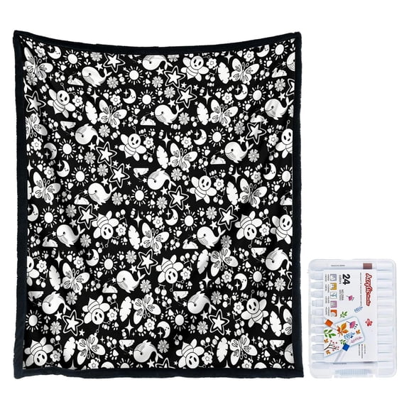 DIY Color Blankets for Adults, Creative Art Blankets, Holiday Decorations for Halloween Decor/Christmas Decor B
