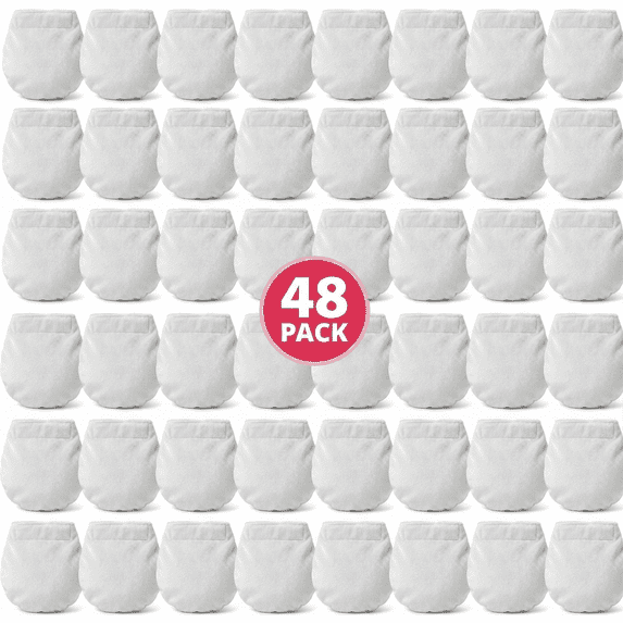 Refillable Sandbags 48 Pack for Color Powder Balls, Reusable Chalk Bomb Bags for Parties & Events