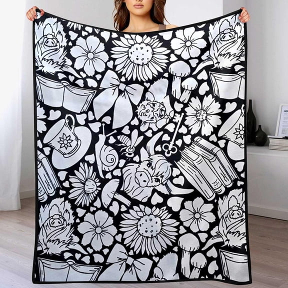 DIY Coloring Blanket, Coloring Blanket with Markers, Color Blankets for Adults, Creative Art Blankets, Holiday Decorations for Halloween Decor/Christmas Decor