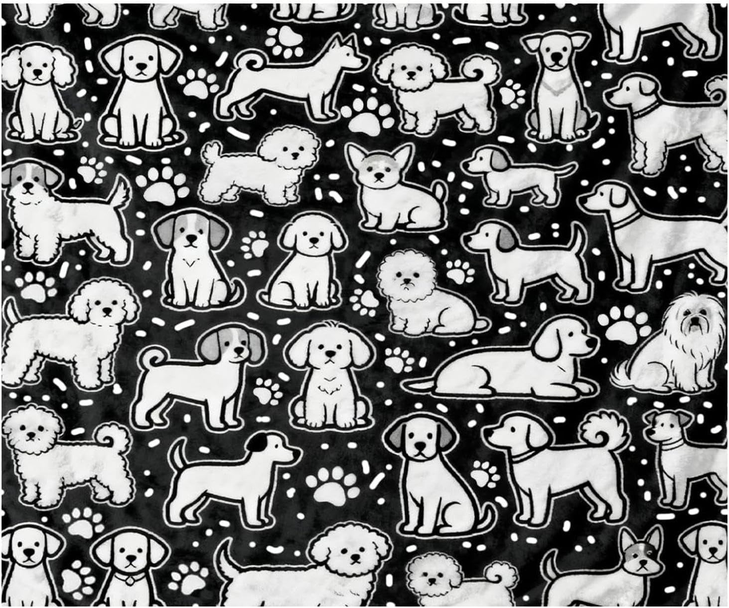 DIY Coloring Blanket with Markers, Color Your Own Blankets, Washable DIY Colorings Blanket Kits, You Can Color Fuzzy Velvet, Creative DIY Colorings Blankets for Adults, Dog