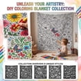 thumbnail image 1 of DIY Coloring Blanket, Reusable Botanical Flower Velvet Painting Blanket, All Ages Creative Activity Throw Blanket, Machine Washable Blanket for Kid Craft Party, 1 of 6