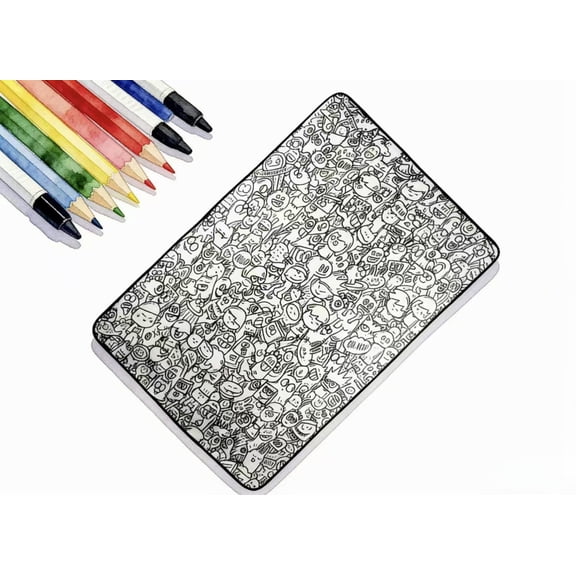 DIY Coloring Blanket for Kids & Adults - 60x40 Washable Fleece Throw with 24 Markers, Creative Art Project Gift, Mess-Free Family Activity