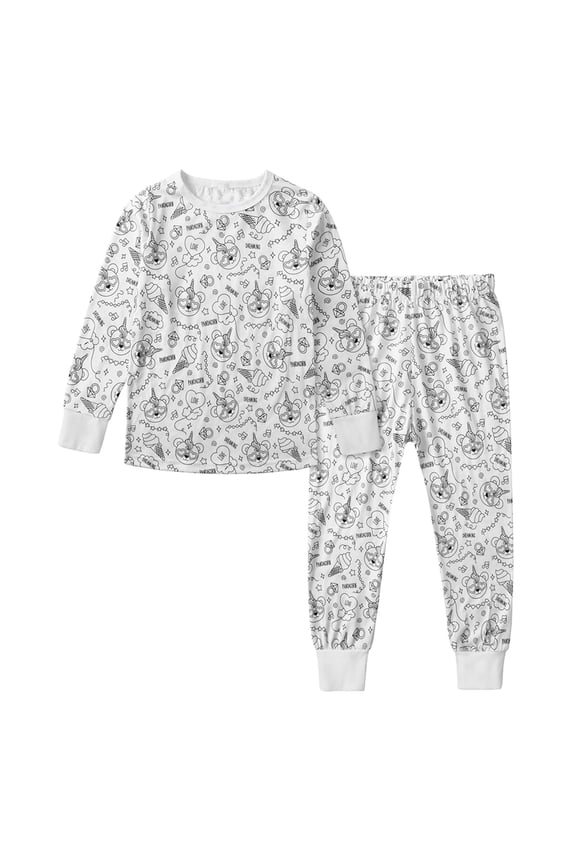 DIY Coloring Pajama Set Wearable Art Homewear For,Grey 4