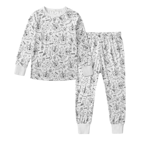 DIY Coloring Pajama Set Wearable Art Homewear For,Grey 5