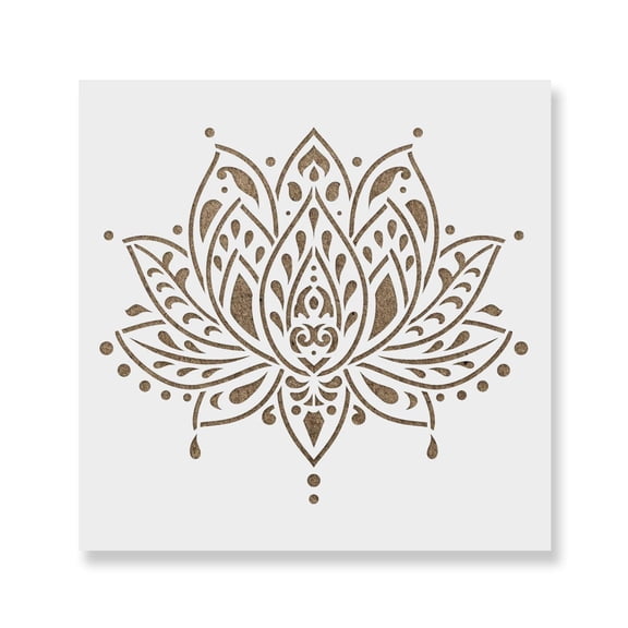 DIY Compass Rose Stencil for Furniture Walls, Ocean Boat Theme Reusable Mylar Craft Template, Brown Design