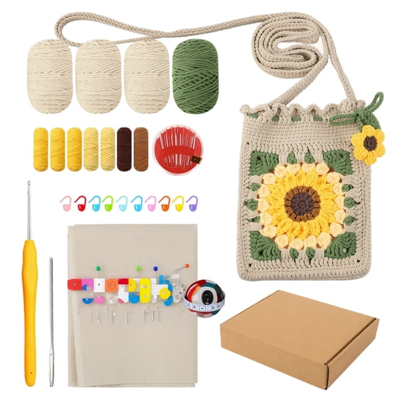 DIY Complete Beginner Knitting Kit Including Knitting Needles Set Yarn Complete Starter Knitting Set with Instructions Crocheting Knitting Kit for Beginners and Professionals