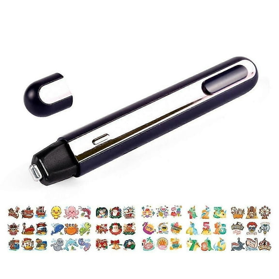 DIY Cordless Heat Press Pen with 3s Rapid Heat, Portable Food Bag Heat Sealer, Foil Quill, Erase Thermal Prints White