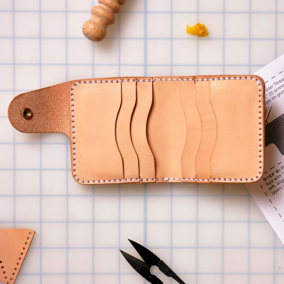 DIY Corter Short Snap Wallet Leather Kit