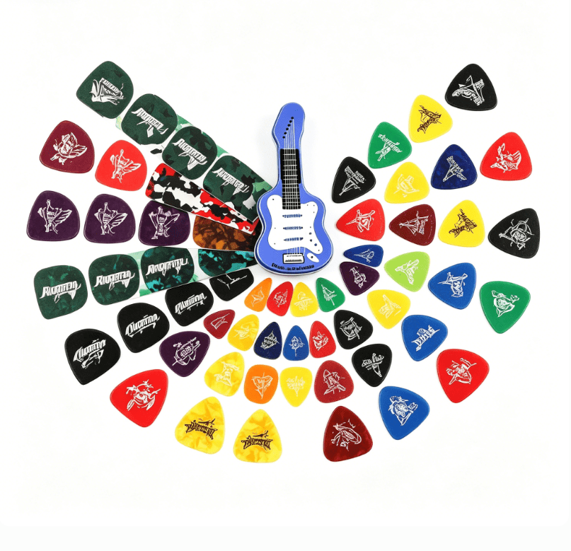 DIY Craft Guitar Pick Blank Sheets, Pearloid Multi Thickness Strips, Refill Supply for Guitar Pick Maker Punch Kit - 0.73mm Medium