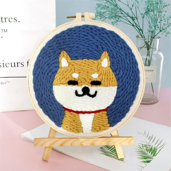 DIY Craft Punch Needle Embroidery Kits,Healing Weave Punch Stitching for Beginners, 20*20cm