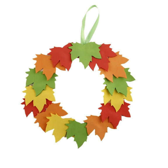 Homoyoyo Multi-Color Leaf Wreath Crafting Kit for Handmade Seasonal Home Decorations and Floral Arrangements