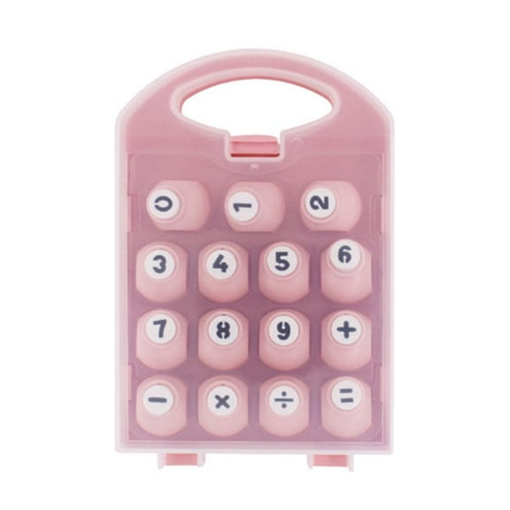 DIY Crafting Arithmetic Paper Punch Set in Pink with Mathematical Symbol ✨q G0Q1