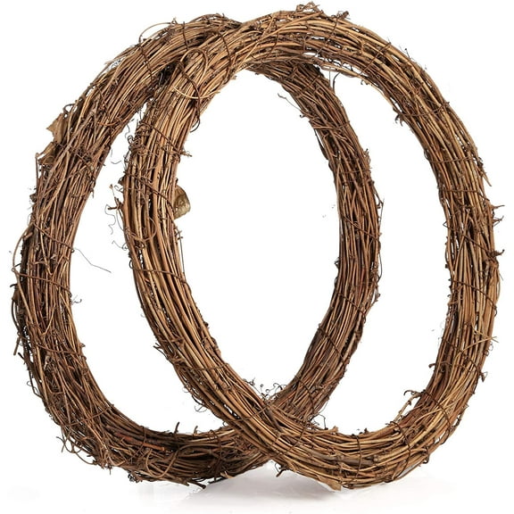 DIY Crafts Natural Grapevine Wreaths (5 Sizes, 2 Pack)