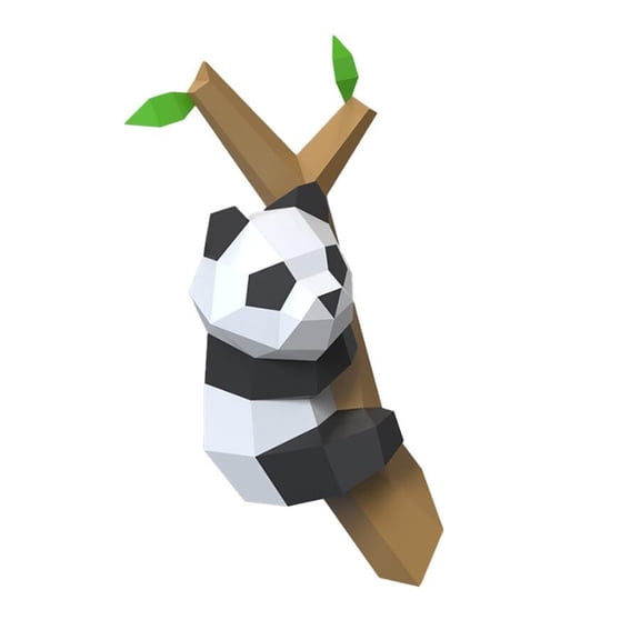 DIY Creative Kit 'Panda in the Rainforest' - 3D Paper Wall Decoration to Assemble, Eco-Friendly Craft for Home, Original Gift