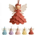 thumbnail image 1 of DIY Crochet Angel Ornament Kit, Beginner Friendly Craft Crochet Kit, Christmas Tree Hang Decorations, Gift for Christmas Home Holiday Decor (Red), 1 of 6