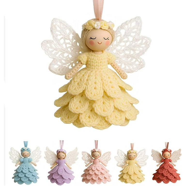 YOZO Diy Crochet Angel Ornament Kit,Kit De Adornos De Ángel De
