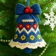 thumbnail image 1 of DIY Crochet Christmas Bell Ornament Kit, Beginner Christmas Crochet Kit, Hand-Knitted Xmas Bell Decoration, for Crafts Lovers Xmas Gift Crochet Kit (Blue), 1 of 3