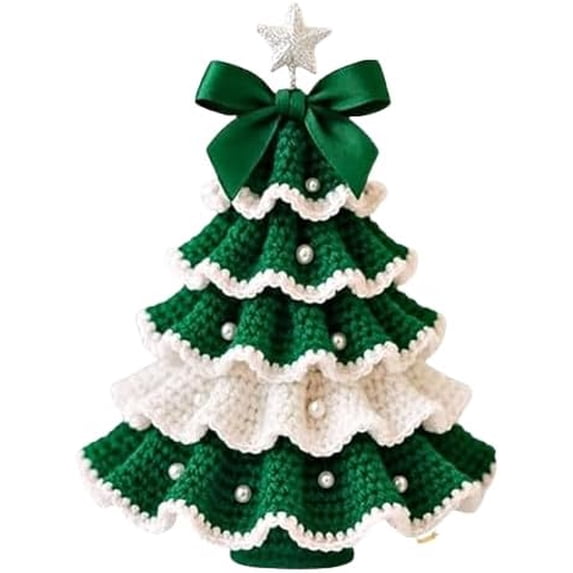 DIY Crochet Christmas Tree Kit – Handmade Holiday Decoration Set, Christmas Tree Crochet Kit, is A Christmas Gift for Handicraft Enthusiasts