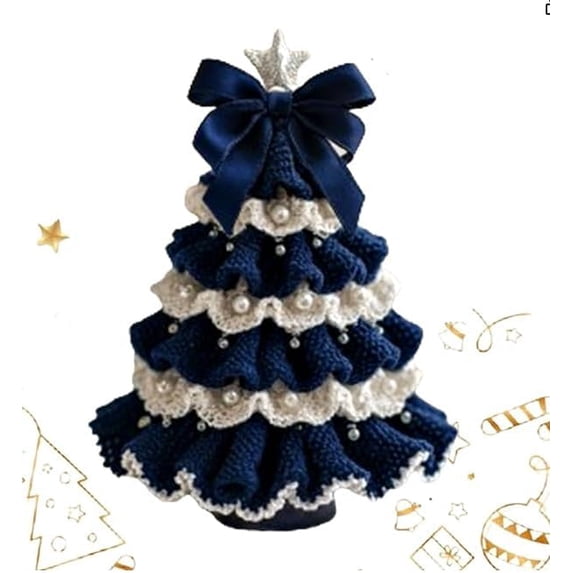 DIY Crochet Christmas Tree Kit – Handmade Holiday Decoration Set, Christmas Tree Crochet Kit, is A Christmas Gift for Handicraft Enthusiasts