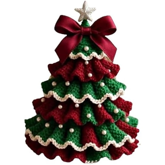 DIY Crochet Christmas Tree Kit – Handmade Holiday Decoration Set, Christmas Tree Crochet Kit, is A Christmas Gift for Handicraft Enthusiasts