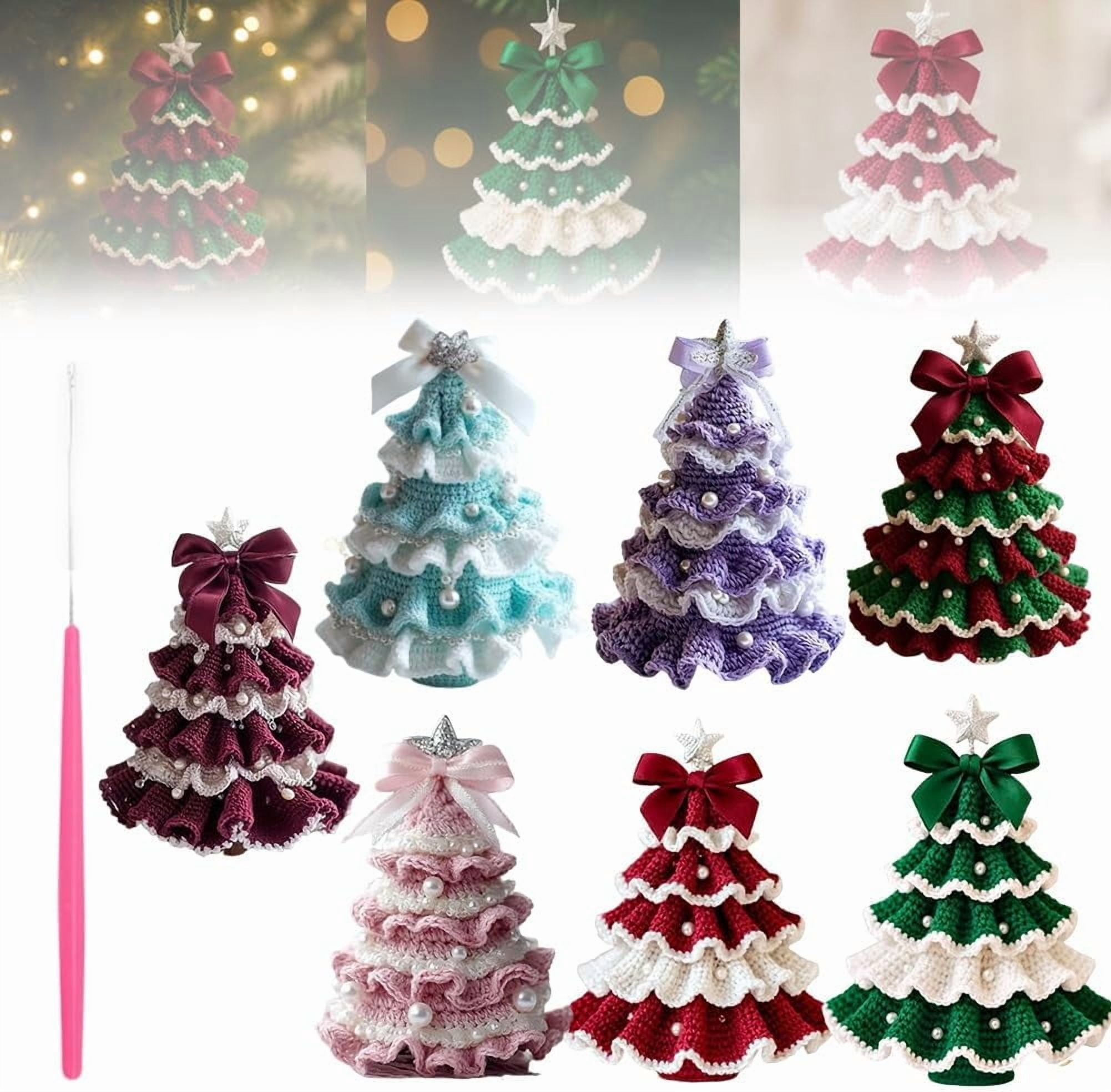 DIY Crochet Christmas Tree Kit – Handmade Holiday Decoration Set