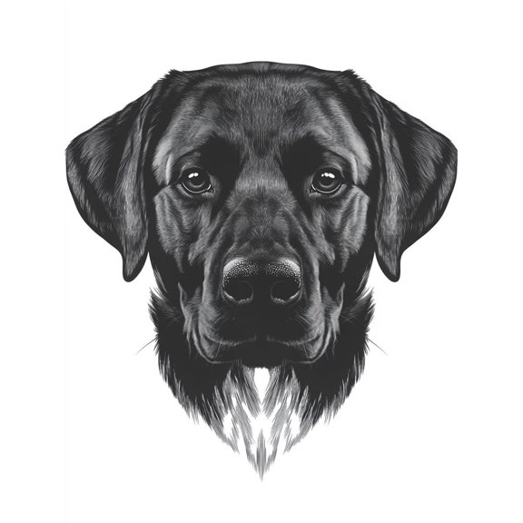 DIY Cross Stitch Kit Abstract Portrait of Black Dog Head 11CT Embroidery Kit with Pattern Stamped Count by Numbers Craft Kit 40x50cm-2