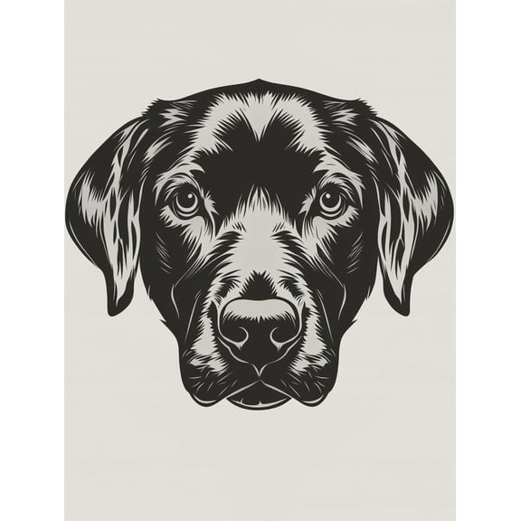 DIY Cross Stitch Kit Abstract Portrait of Black Dog Head 11CT Embroidery Kit with Pattern Stamped Count by Numbers Craft Kit 40x50cm-3