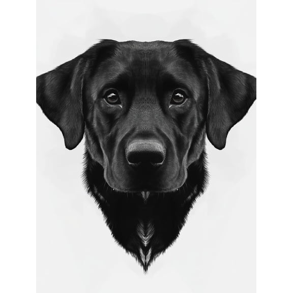 DIY Cross Stitch Kit Abstract Portrait of Black Dog Head 11CT Embroidery Kit with Pattern Stamped Count by Numbers Craft Kit 40x50cm-6