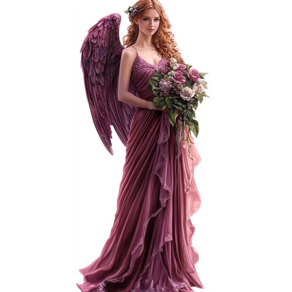 DIY Cross Stitch Kit for Beginners Beautiful Angel Holding Flowers 11CT Complete Embroidery Kit with Pattern Stamped Needlepoint Craft Kit for Home Decor 30x40cm-4