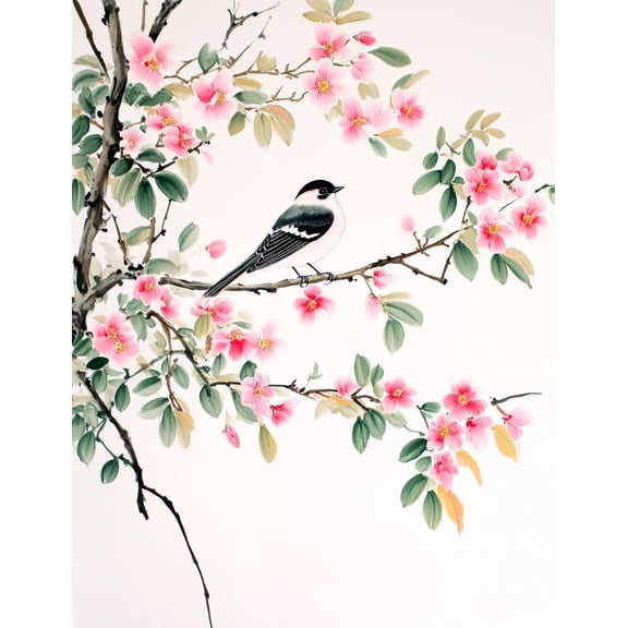 DIY Cross Stitch Kit for Beginners Bird Perched on Branch of Orchid Tree 11CT Complete Embroidery Kit with Pattern Stamped Needlepoint Craft Kit for Home Decor 30x40cm-4