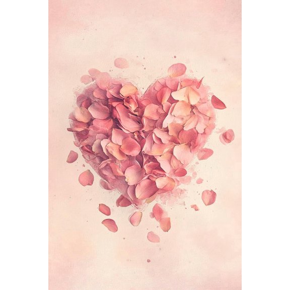 DIY Cross Stitch Kit Heart Shape 11CT Embroidery Kit with Pattern Stamped Count by Numbers Craft Kit 40x50cm-7
