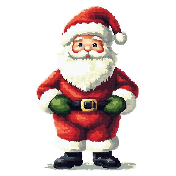 DIY Cross Stitch Kit Santa Claus 11CT Embroidery Kit with Pattern Stamped Count by Numbers Craft Kit 40x50cm-3