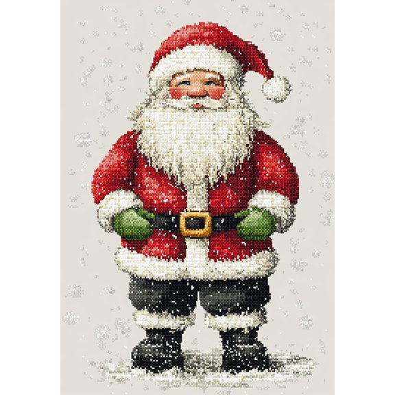 DIY Cross Stitch Kit Santa Claus 11CT Embroidery Kit with Pattern Stamped Count by Numbers Craft Kit 40x50cm-4
