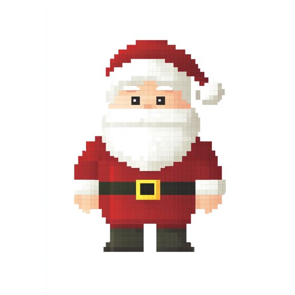 DIY Cross Stitch Kit Simple Santa Claus 11CT Embroidery Kit with Pattern Stamped Count by Numbers Craft Kit 40x50cm-1