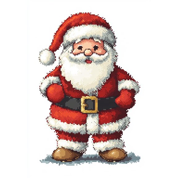 DIY Cross Stitch Kit Simple Santa Claus 11CT Embroidery Kit with Pattern Stamped Count by Numbers Craft Kit 40x50cm-2