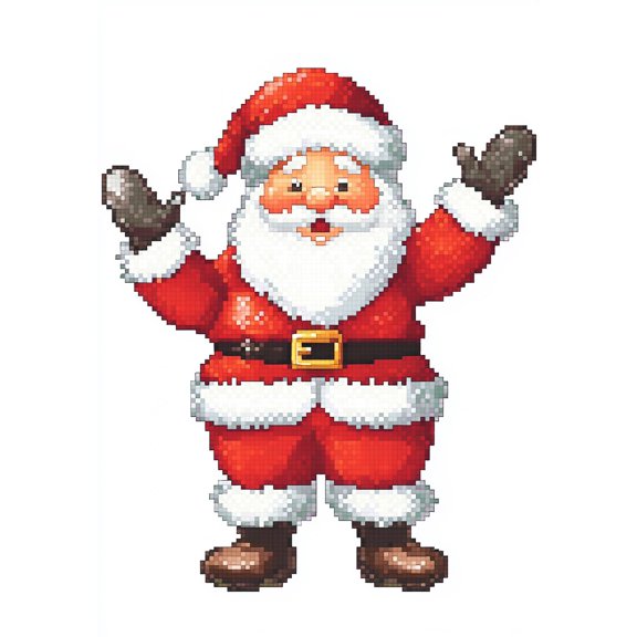 DIY Cross Stitch Kit Simple Santa Claus 11CT Embroidery Kit with Pattern Stamped Count by Numbers Craft Kit 40x50cm-4