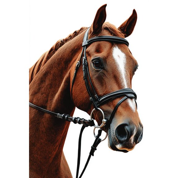 DIY Cross Stitch Kit for Beginners Horse with Elegant Dressage Bridle 11CT Embroidery Kit with Pattern Stamped Needlepoint Craft Kit 40x50cm-1