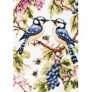 DIY Cross Stitch Kit for Beginners Jays Bumblebees 11CT Embroidery Kit with Pattern Stamped Count by Numbers Craft Kit 40x50cm-6
