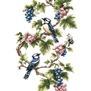 DIY Cross Stitch Kit for Beginners Jays Bumblebees 11CT Embroidery Kit with Pattern Stamped Count by Numbers Craft Kit 40x50cm-7