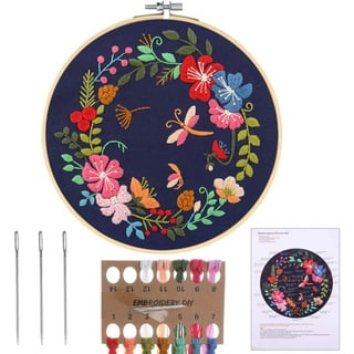 Leisure Arts Embroidery Kit 6 Wildflowers- embroidery kit for beginners -  embroidery kit for adults - cross stitch kits - cross stitch kits for  beginners - embroidery patterns 